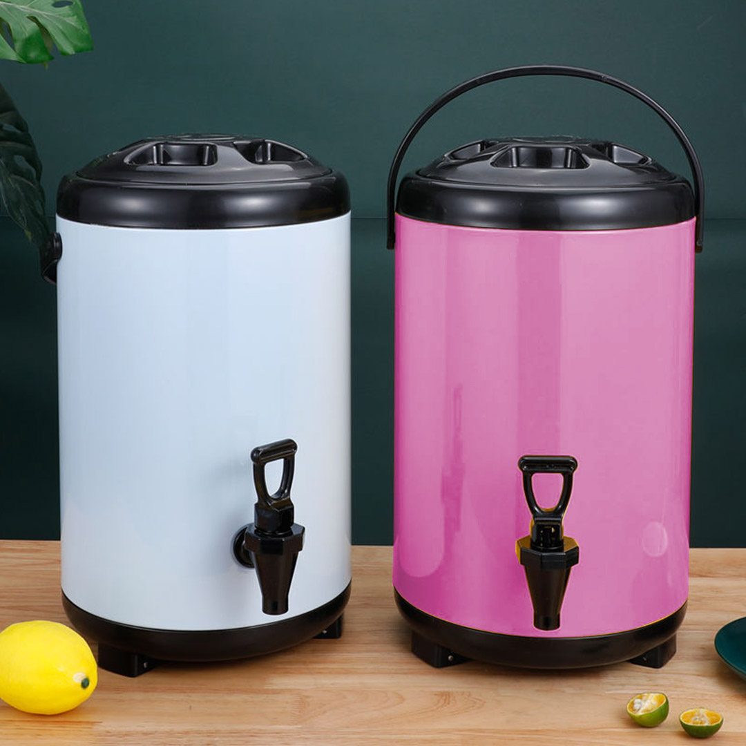 SOGA 4X 16L Stainless Steel Insulated Milk Tea Barrel Hot and Cold Beverage Dispenser Container with Faucet Pink, , , , , ,  - AU DEPOT 9