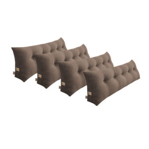 SOGA 4X 180cm Coffee Triangular Wedge Bed Pillow Headboard Backrest Bedside Tatami Cushion Home Decor PillowFab180CoffeeX4 AU DEPOT - AU DEPOT