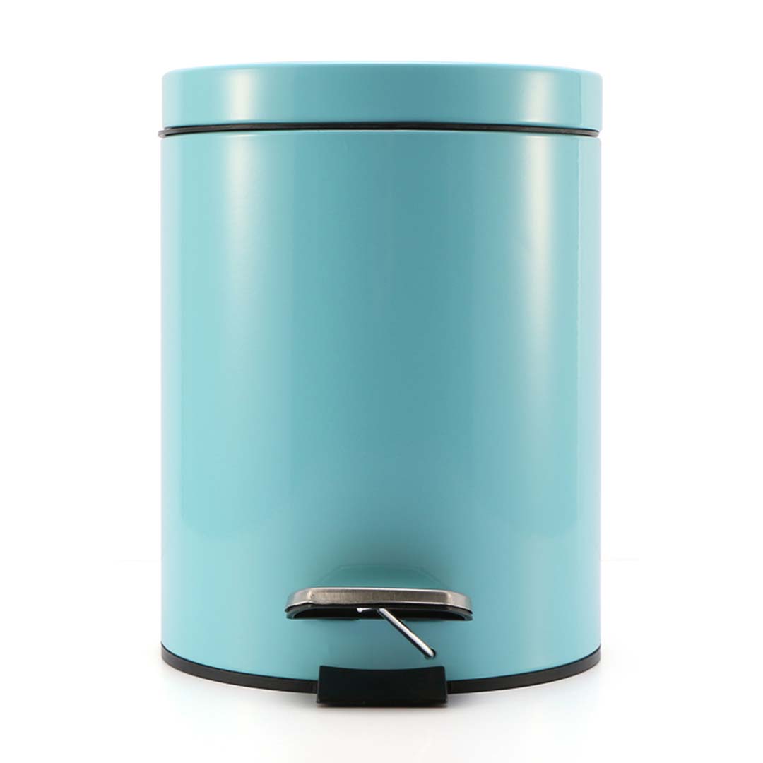 SOGA 4X 7L Foot Pedal Stainless Steel Rubbish Recycling Garbage Waste Trash Bin Round Blue, , , , , ,  - AU DEPOT 2