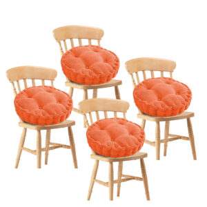 SOGA 4X Orange Round Cushion Soft Leaning Plush Backrest Throw Seat Pillow Home Office Decor RoundCu96X4 AU DEPOT - AU DEPOT