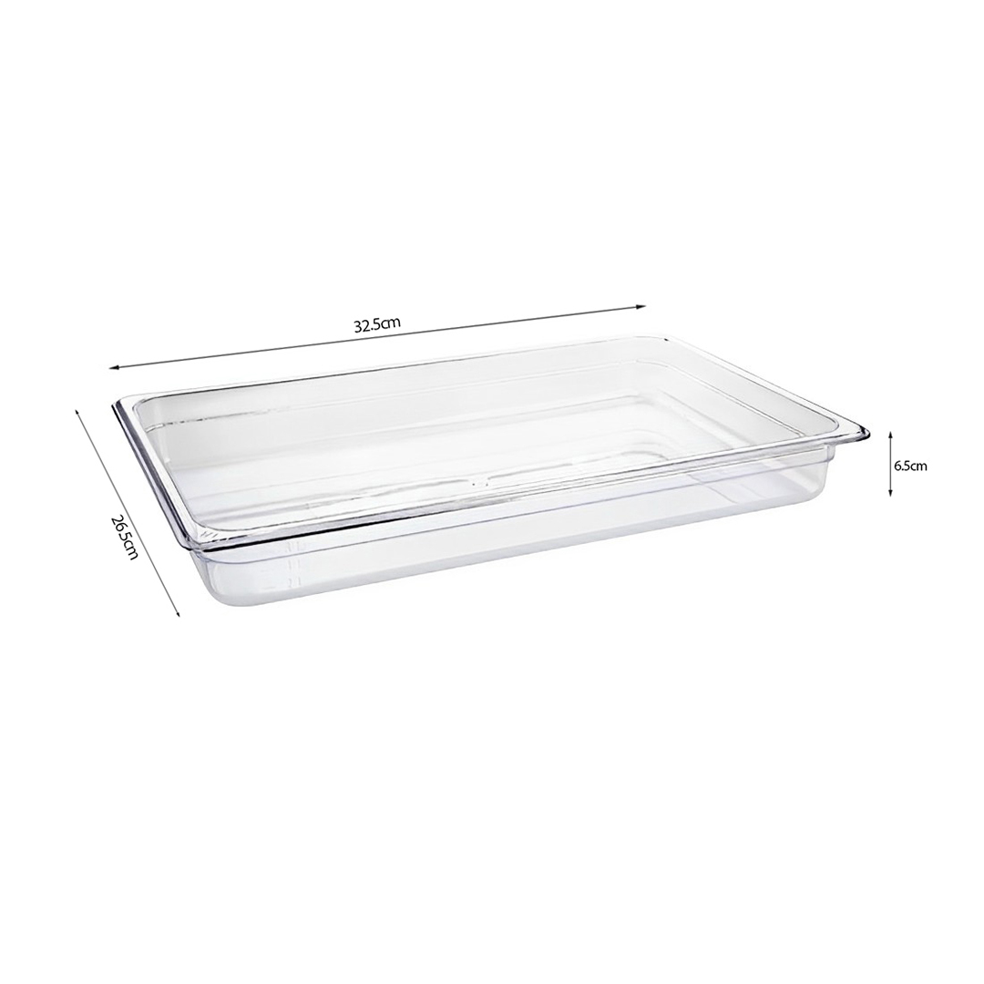 SOGA 65mm Clear Gastronorm GN Pan 1/2 Food Tray Storage Bundle of 4 with Lid, , , , , ,  - AU DEPOT 5