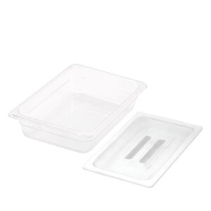 SOGA 65mm Clear Gastronorm GN Pan 12 Food Tray Storage with Lid Baking Trays VICPans1415wLidX1 AU DEPOT - AU DEPOT