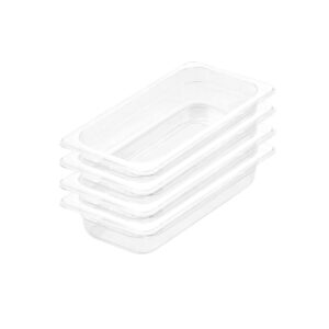 SOGA 65mm Clear Gastronorm GN Pan 13 Food Tray Storage Bundle of 4 Baking Trays VICPans1421X4 AU DEPOT - AU DEPOT