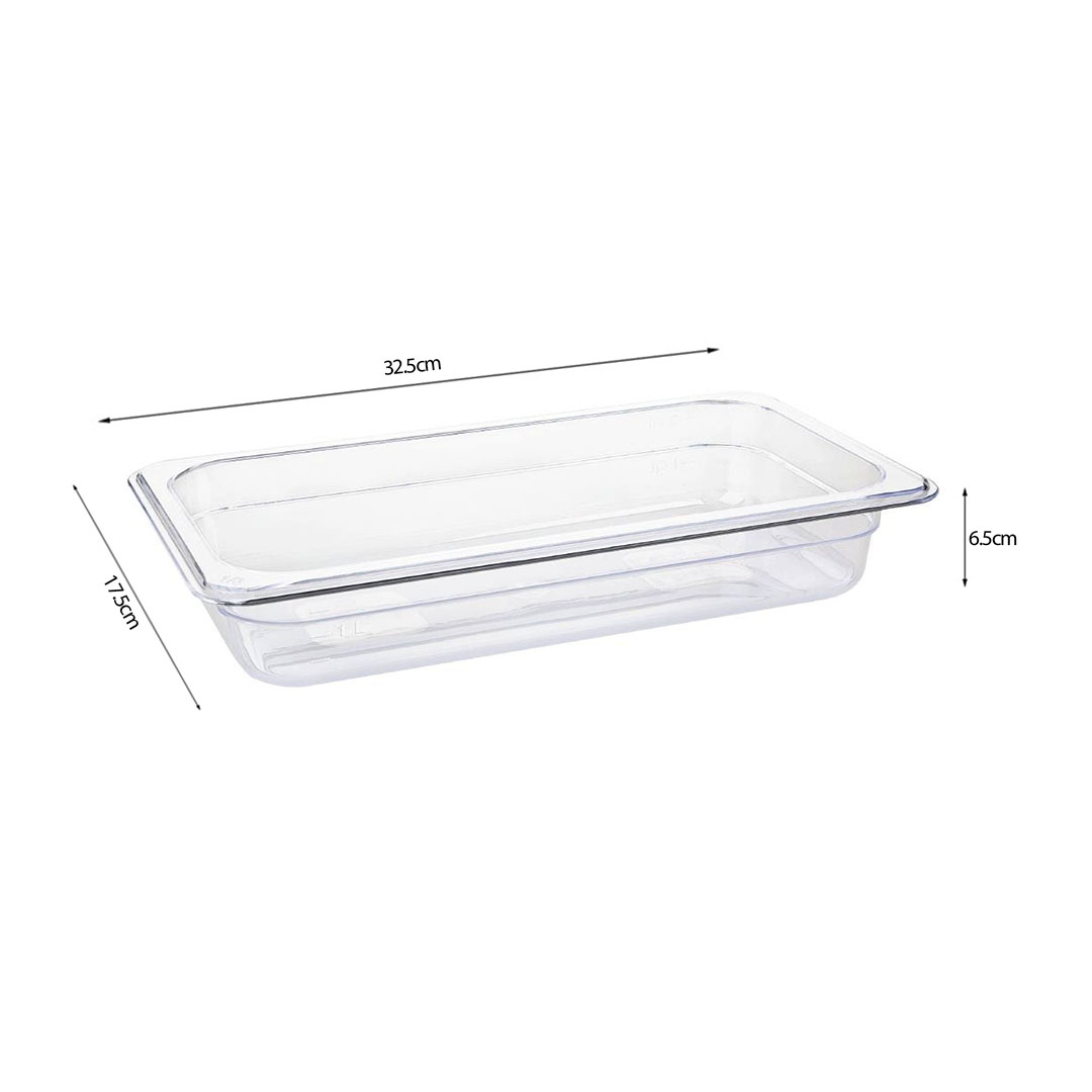 SOGA 65mm Clear Gastronorm GN Pan 1/3 Food Tray Storage Bundle of 4, , , , , ,  - AU DEPOT 5