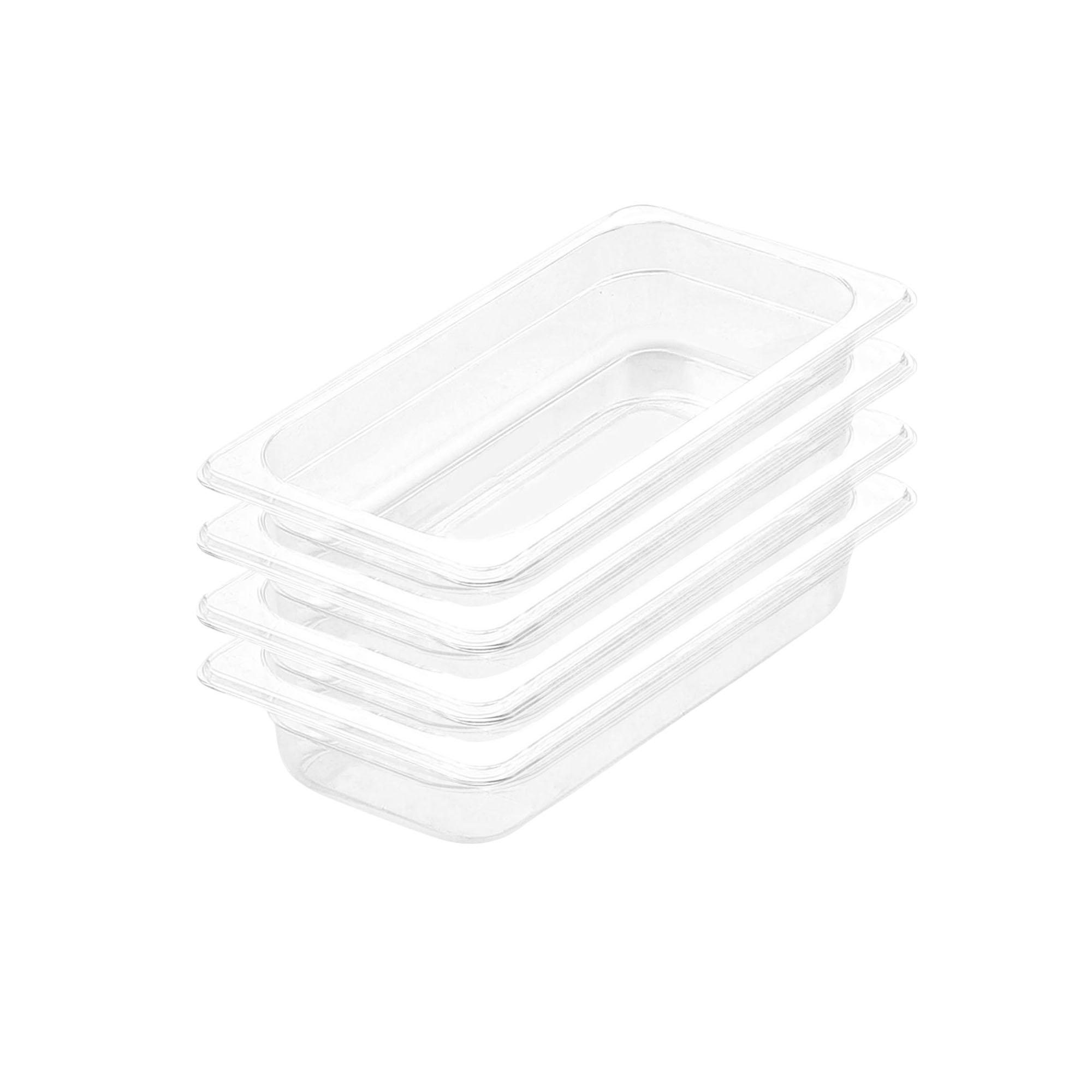 SOGA 65mm Clear Gastronorm GN Pan 1/3 Food Tray Storage Bundle of 4, , , , , ,  - AU DEPOT 1