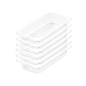 SOGA 65mm Clear Gastronorm GN Pan 13 Food Tray Storage Bundle of 6 Baking Trays VICPans1421X6 AU DEPOT - AU DEPOT