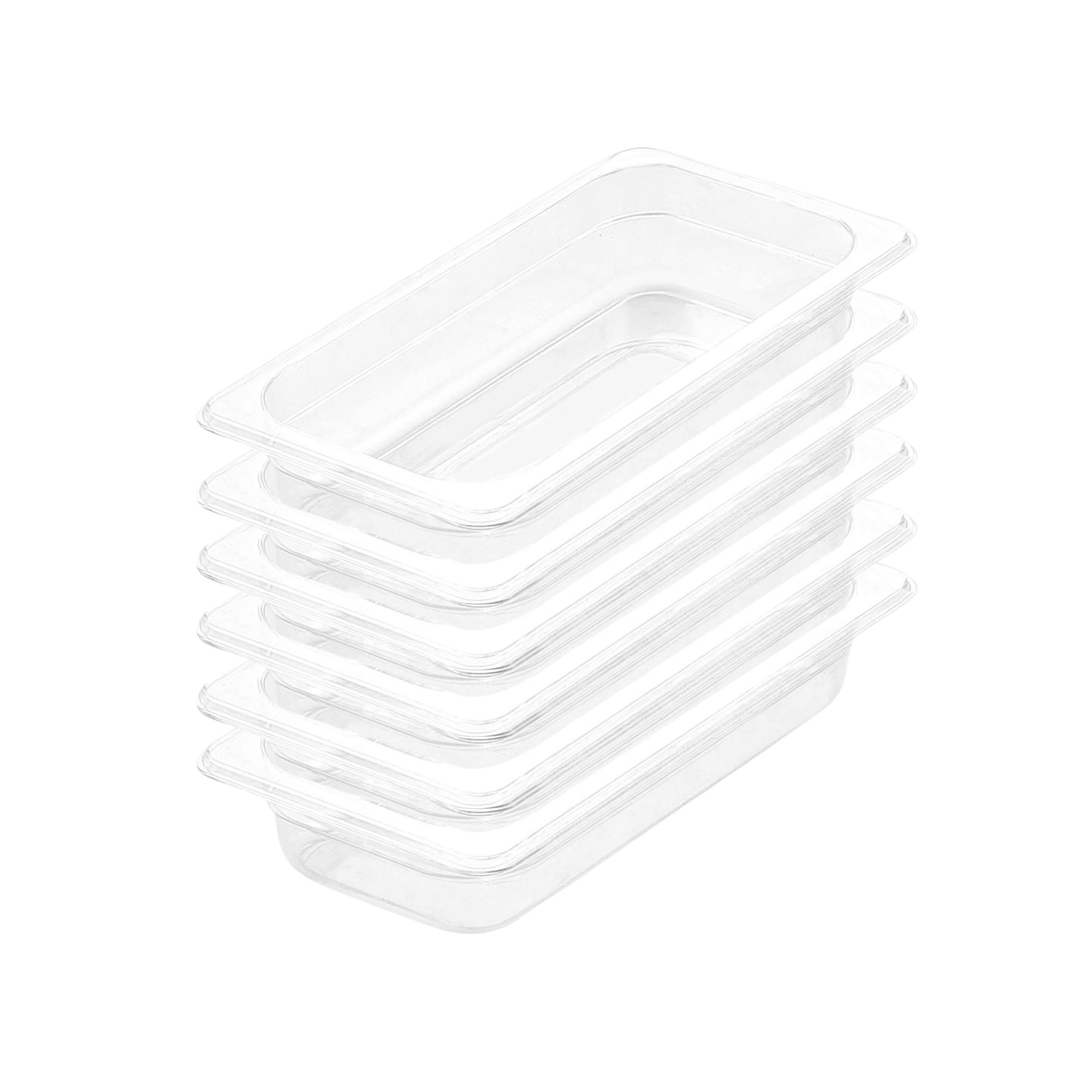 SOGA 65mm Clear Gastronorm GN Pan 1/3 Food Tray Storage Bundle of 6, , , , , ,  - AU DEPOT 1