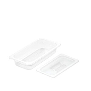 SOGA 65mm Clear Gastronorm GN Pan 13 Food Tray Storage with Lid Baking Trays VICPans1421wLidX1 AU DEPOT - AU DEPOT