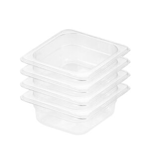 SOGA 65mm Clear Gastronorm GN Pan 16 Food Tray Storage Bundle of 4 Baking Trays VICPans1435X4 AU DEPOT - AU DEPOT