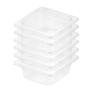 SOGA 65mm Clear Gastronorm GN Pan 16 Food Tray Storage Bundle of 6 Baking Trays VICPans1435X6 AU DEPOT - AU DEPOT