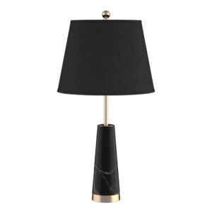 SOGA 68cm Black Marble Bedside Desk Table Lamp Living Room Shade with Cone Shape Base Lamps TableLampG68 AU DEPOT Lamps - AU DEPOT