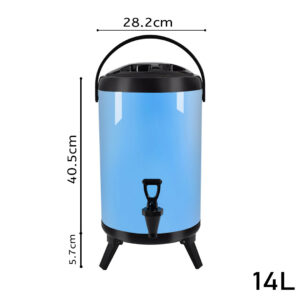 SOGA 8X 14L Stainless Steel Insulated Milk Tea Barrel Hot and Cold Beverage Dispenser Container with Faucet Blue, Home & Living, Kitchen & Dining, Barware, Spirit Dispensers, ,  - AU DEPOT 2