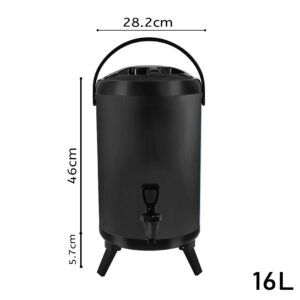 SOGA 8X 16L Stainless Steel Insulated Milk Tea Barrel Hot and Cold Beverage Dispenser Container with Faucet Black, Home & Living, Kitchen & Dining, Barware, Spirit Dispensers, ,  - AU DEPOT 2