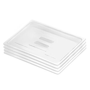 SOGA Clear Gastronorm 11 GN Lid Food Tray Top Cover Bundle of 4 Baking Trays VICLid11X4 AU DEPOT - AU DEPOT