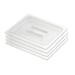 SOGA Clear Gastronorm 12 GN Lid Food Tray Top Cover Bundle of 4 Baking Trays VICLid12X4 AU DEPOT - AU DEPOT