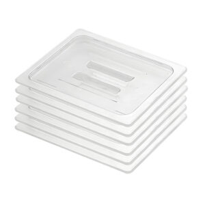 SOGA Clear Gastronorm 12 GN Lid Food Tray Top Cover Bundle of 6 Baking Trays VICLid12X6 AU DEPOT - AU DEPOT