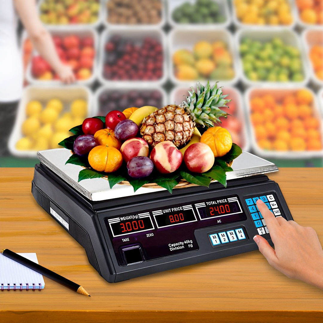 SOGA Digital Commercial Kitchen Scales Shop Electronic Weight Scale Food 40kg/5g, , , , , ,  - AU DEPOT 3