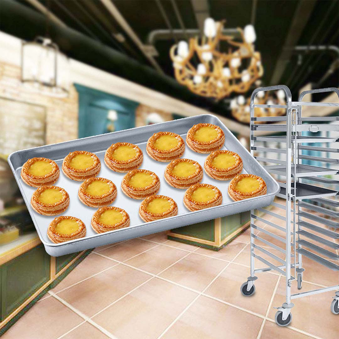 SOGA Gastronorm Trolley 16 Tier Stainless Steel with Aluminum Baking Pan Cooking Tray for Bakers, , , , , ,  - AU DEPOT 9