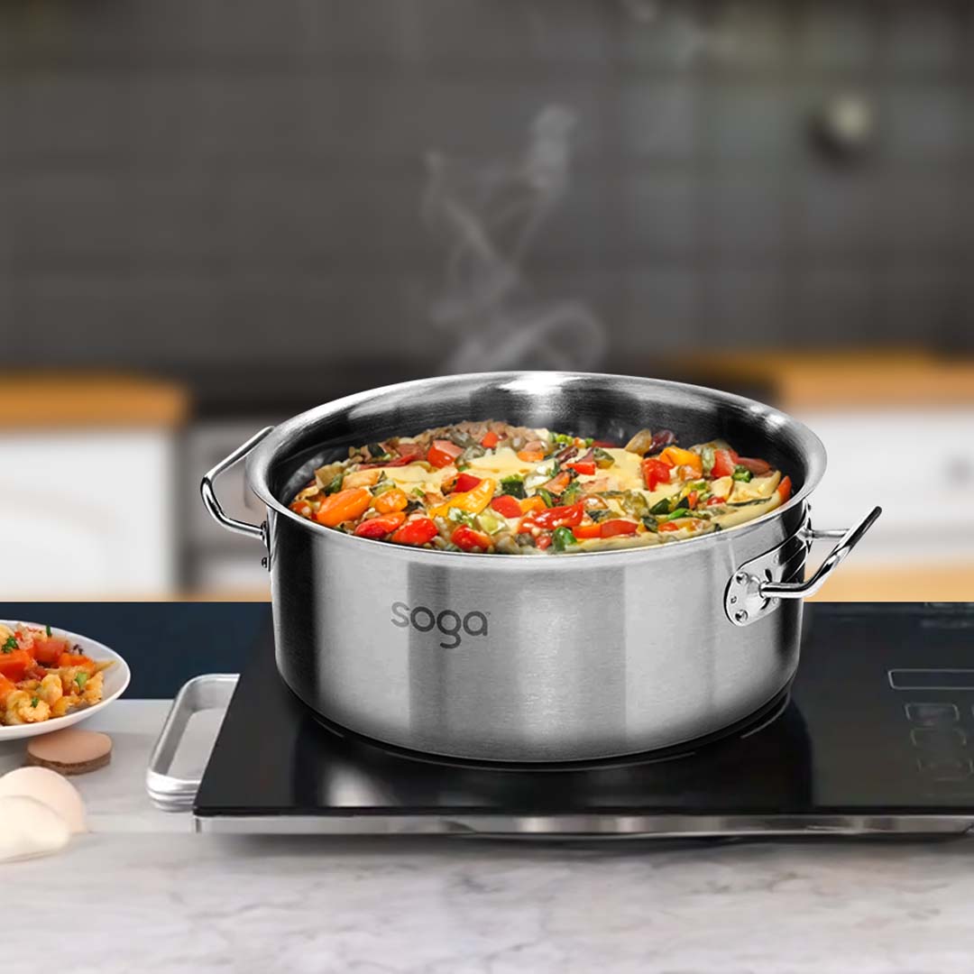 SOGA Stock Pot 113L Top Grade Thick Stainless Steel Stockpot 18/10 Without Lid, , , , , ,  - AU DEPOT 2