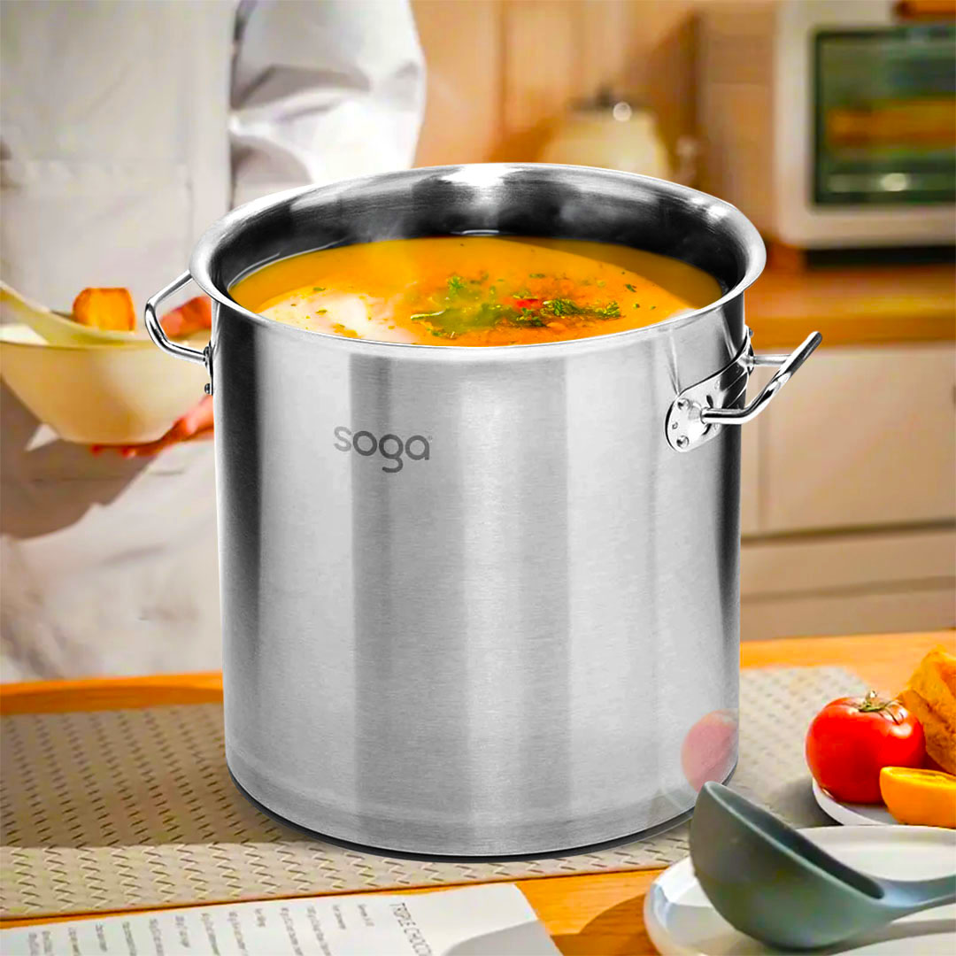 SOGA Stock Pot 143L Top Grade Thick Stainless Steel Stockpot 18/10 Without Lid, , , , , ,  - AU DEPOT 3