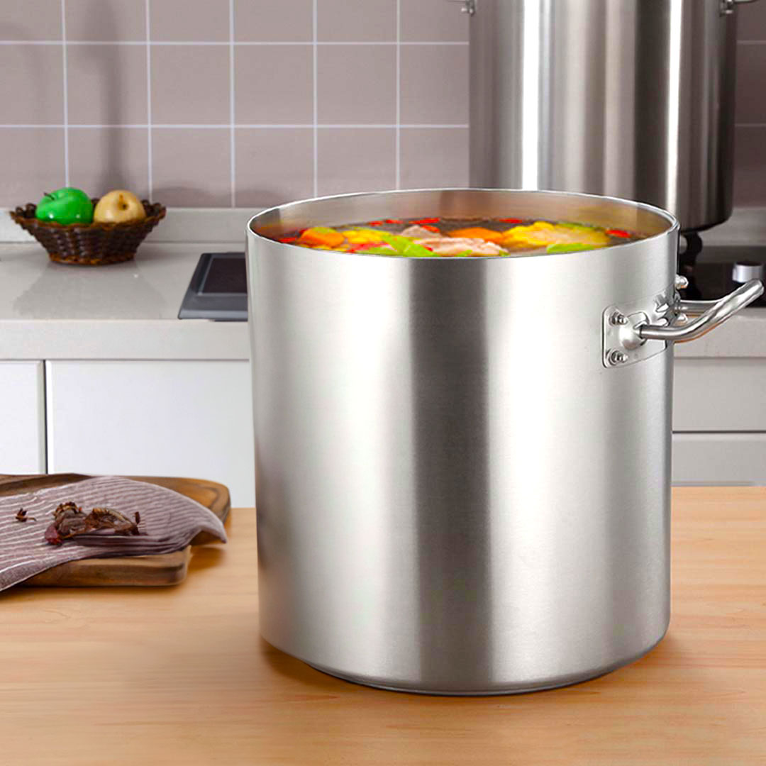 SOGA Stock Pot 143L Top Grade Thick Stainless Steel Stockpot 18/10 Without Lid, , , , , ,  - AU DEPOT 4