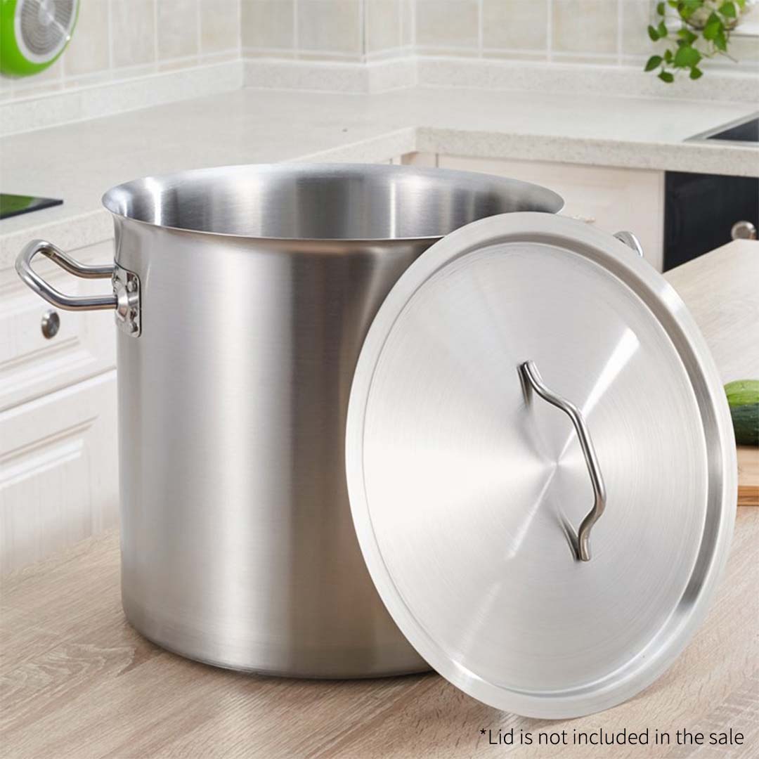 SOGA Stock Pot 143L Top Grade Thick Stainless Steel Stockpot 18/10 Without Lid, , , , , ,  - AU DEPOT 10