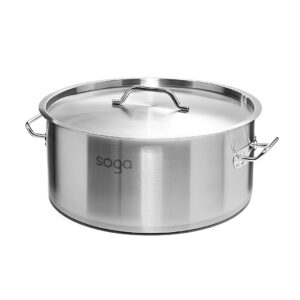 SOGA Stock Pot 58L Top Grade Thick Stainless Steel Stockpot 1810 stock multi pots SOGAStockPot58L AU DEPOT - AU DEPOT