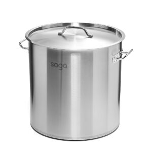 SOGA Stock Pot 71L Top Grade Thick Stainless Steel Stockpot 1810 stock multi pots SOGAStockPot45CM71L AU DEPOT - AU DEPOT