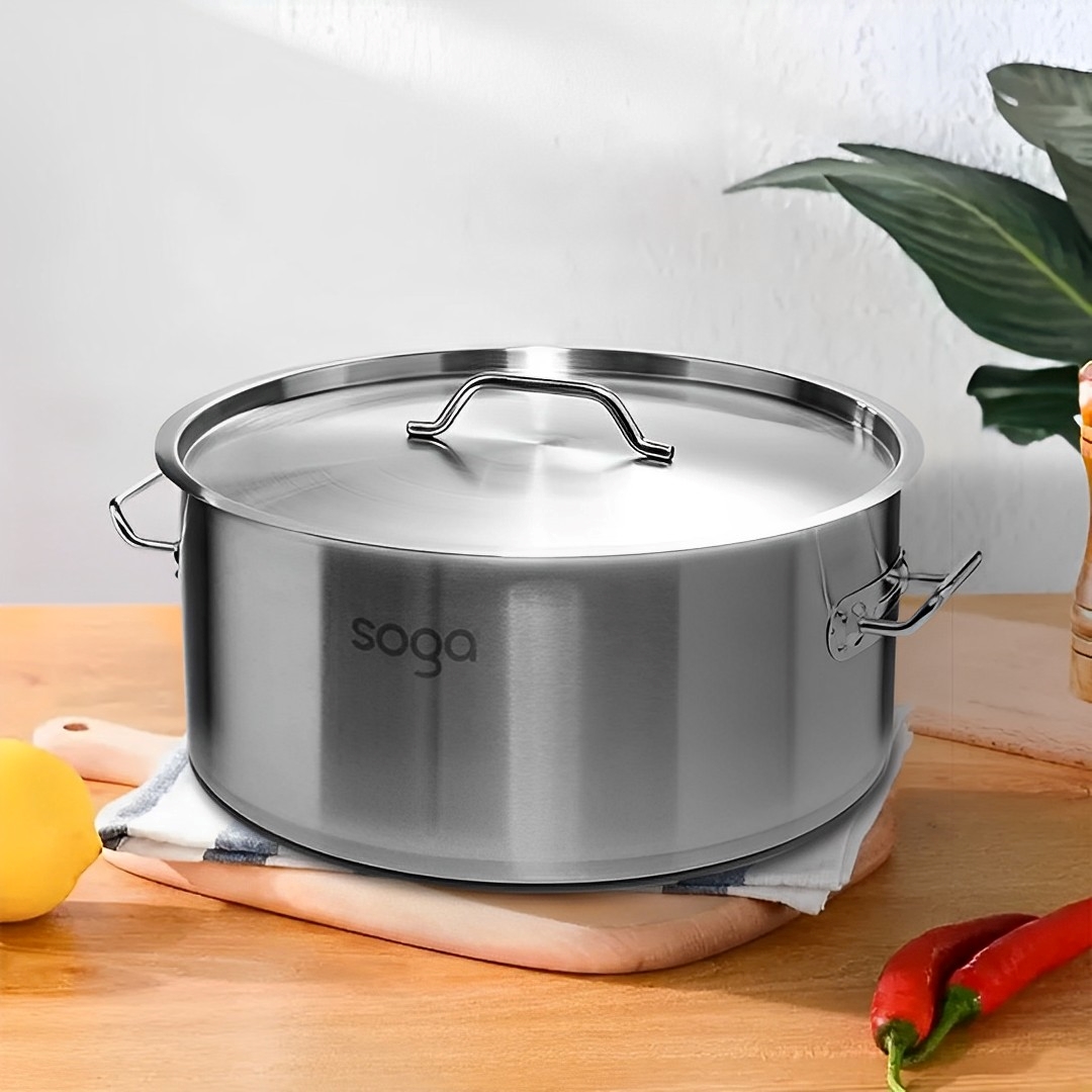 SOGA Stock Pot 83L Top Grade Thick Stainless Steel Stockpot 18/10, , , , , ,  - AU DEPOT 4