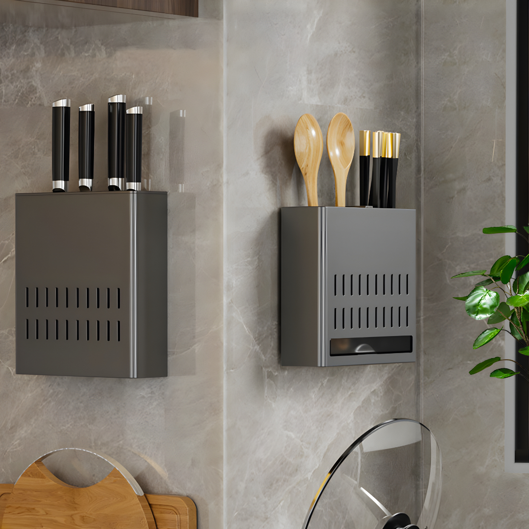 SOGA Wall Mounted Kitchen Knife Storage Rack Space-Saving Organiser, , , , , ,  - AU DEPOT 5