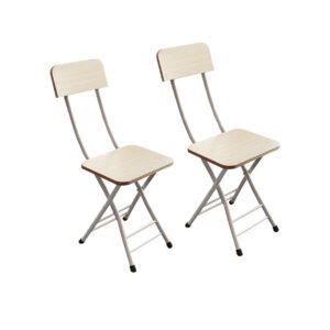 SOGA White Maple Foldable Chair Space Saving Lightweight Portable Stylish Seat Home Decor Set of 2, , , , , ,  - AU DEPOT 1