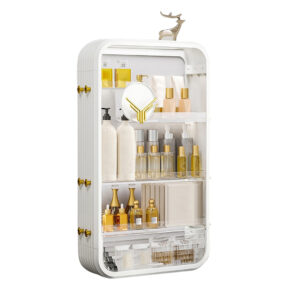 SOGA White Multi Tier Cosmetic Storage Rack Bathroom Vanity Tray Display Stand Organiser, , , , , ,  - AU DEPOT 1