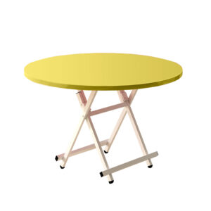 SOGA Yellow Dining Table Portable Round Surface Space Saving Folding Desk Home Decor, , , , , ,  - AU DEPOT 1