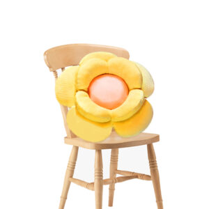 SOGA Yellow Double Flower Shape Cushion Soft Bedside Floor Plush Pillow Home Decor, , , , , ,  - AU DEPOT 1