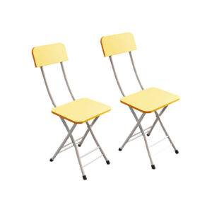 SOGA Yellow Foldable Chair Space Saving Lightweight Portable Stylish Seat Home Decor, , , , , ,  - AU DEPOT 1