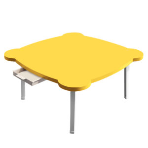 SOGA Yellow Minimalist Cat Ear Portable Floor Table Small Space-Saving Mini Desk Home Decor, , , , , ,  - AU DEPOT 1