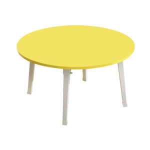 SOGA Yellow Portable Floor Table Small Round Space-Saving Mini Desk Home Decor, , , , , ,  - AU DEPOT 1