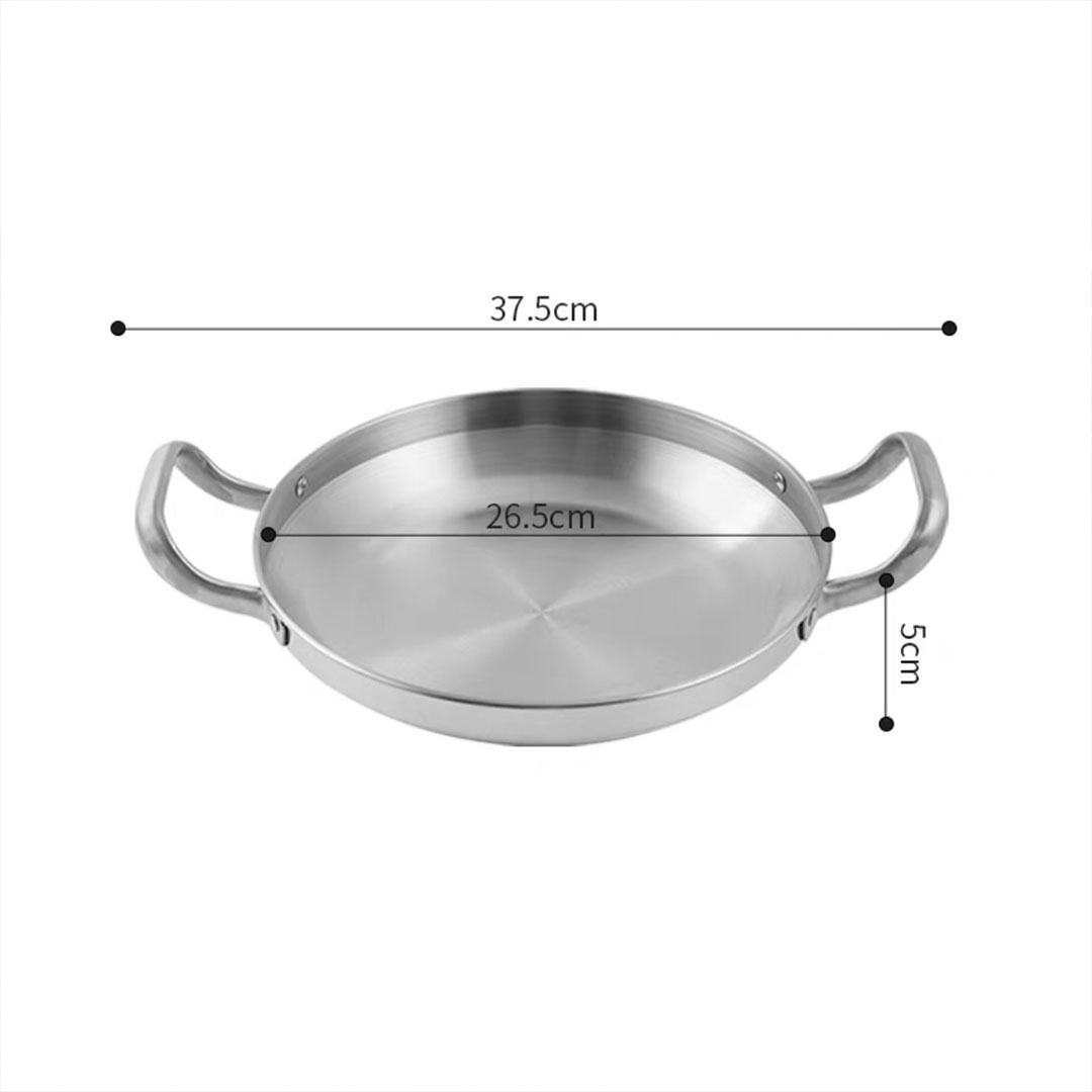 Soga 26cm Dry Pot with Natural Color 201 Material Constructed from Stainless Steel Kitchen Essentials, , , , , ,  - AU DEPOT 6