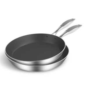 SOGA Stainless Steel Fry Pan 20cm 24cm Frying Pan Induction Non Stick Interior, home & living, kitchen & dining, cookware, frying pans, ,  - AU DEPOT 1