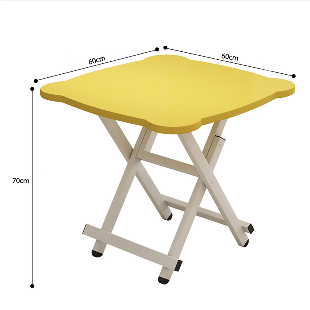 SOGA Yellow Minimalist Cat Ear Folding Table Indoor Outdoor Portable Stall Desk Home Decor, , , , , ,  - AU DEPOT 6